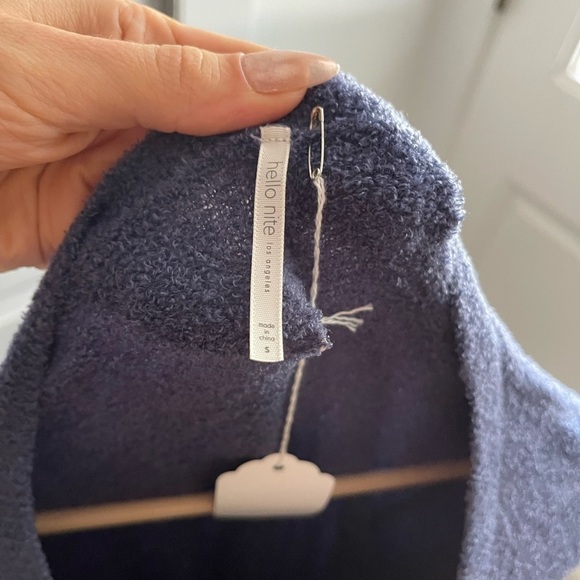 Revolve Hello Nite Tie Sweater Midi Dress Navy Blue - S - Picture 7 of 7